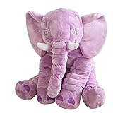 MorisMos Elephant Pillow Stuffed Animal Toy Plush Toy for Baby Children Kids Gift Purple 24 inch (60x45x25cm)