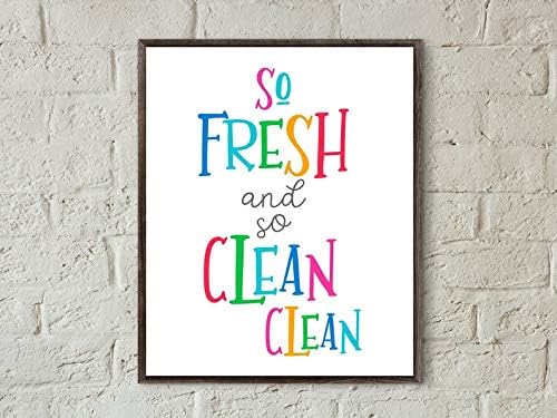 Amazon Com Jackila So Fresh And So Clean Clean Rainbow Print For Kids Wall Art Print Painting Home Decor Gifts For Lovers Poster Posters Prints