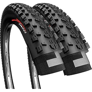 Fincci Pair Tyres 27.5 x 2.10 Inch 54-584 Foldable Cycle Tyre for Road Mountain MTB Mud Dirt Offroad Bike Bicycle Tire…