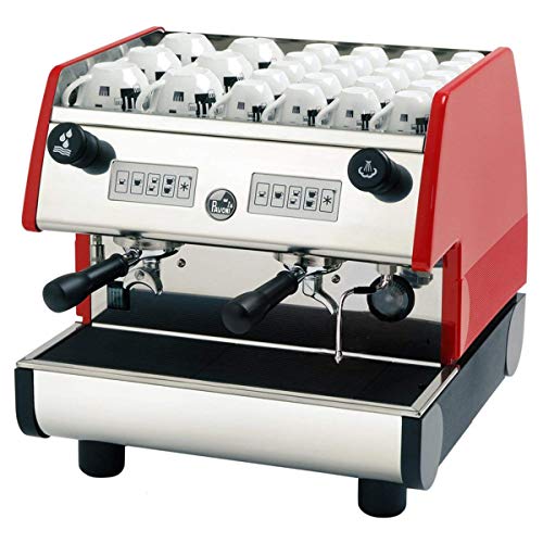 La Pavoni PUB 2V-B 2 Group Volumetric Electronic programmable Dosing Espresso Machine with Digital Control Pad and Microprocessor (Red)