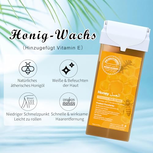 Digital Roll on Wax Kit, Demine Wax Roller Kit for Hair Removal, Waxing Kit for Women, At Home Wax Kit for Larger Areas of the Body, Great Gift for Women, Suitable for Beginners