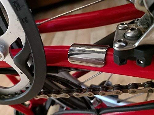 Best Taiwan Unisex Best Taiwan Titanium Rear Triangle Frame Protector for Brompton 4g Only bike part, silver, One Size UK