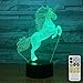FlyonSea Unicorn Gifts for Girls Unicorn Light 7 Colors Change with Remote Kids Night Light Optical Illusion Lamps for Kids Lamp As a Gift Ideas for Boys or Girls