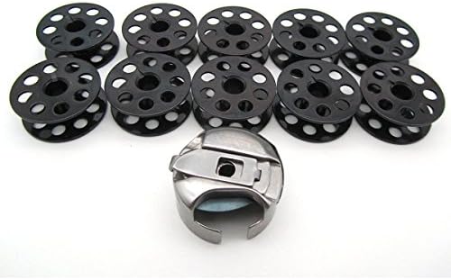 ckpsmsBrand - #BC-DBM(2)-NBL1+18034B 10PCS Compatible with CONSEW 206RB,1PCS M Bobbin Case #18045 & 10PCS Bobbins #18034B