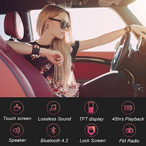 MP3 Player with Bluetooth 4.2 with FM Radio and Speaker Resolution Lossless Support up to 128GB Music MP3 Player