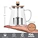 Túasia 18/10 Stainless Steel Infuser Blooming and Loose Leaf Teapots,Borosilicate Maker 32oz, Glass Tea Kettle Stove Top, P-1