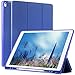 Coralov Case for iPad Pro 12.9 Inch 2017/2015 with Pencil Holder - Lightweight Soft TPU Back Cover and Trifold Stand with Auto Sleep/Wake,Protective for iPad Pro 12.9 Inch(1st & 2nd Gen) Blue