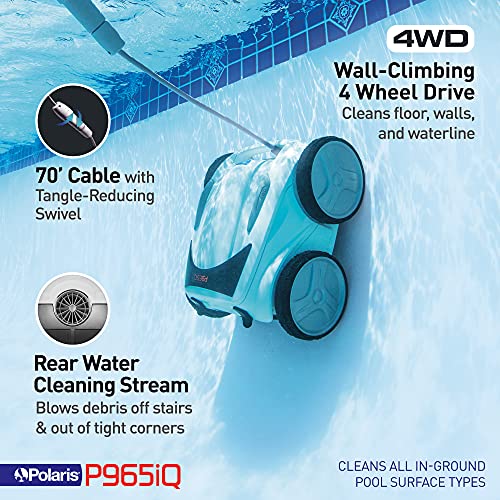 Polaris P965iQ Sport Robotic Pool Cleaner, Automatic Vacuum for