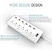 Stalion Surge Protector Power Strip Socket 900 Joule with 6-USB Charging Ports & 6-Outlets Universal for Home & Office (6-Foot Cord-White)