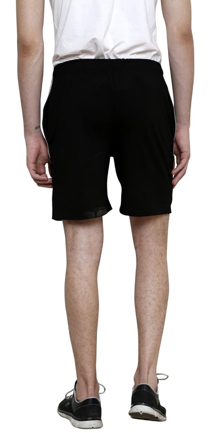 syda mens black cotton shorts
