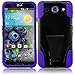 for LG Optimus G Pro E980 T-Stand Impact Kickstand Hybrid Double Layer Fusion Cover Case Black/Dark Purple