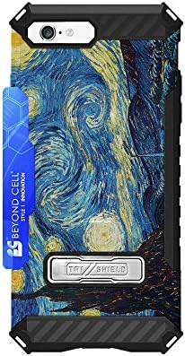 Apple iPhone 7 Plus Trishield Hybrid Case with Kickstand and Card Slot By InfoposUSA Van Gogh Starry Night