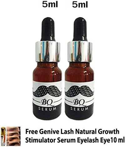 New BQ Serum Grow a mustache Eyelash Eyebrow transplantation 5 ml. 2 Bottles [Get Free Tomato Facial Mask &amp; Ceramine UV Line Ginkgo Plus Whitening Cream 8.50ml.]