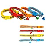 Strist(TM) 12 pcs/lot Small Dog Cat Puppy Chihuahua Collars With Bell XS S Reflective Bling Shiny 4 Colors
