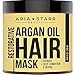 Aria Starr Argan Oil Restorative Mask Repair Hair Treatment - Best Professional Moisturizer & Deep Conditioner for Damaged, Dry, Brittle, Curly, Frizzy, Color Treated & Natural Hair