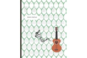 Ukulele Tab Book: Composition and Songwriting Ukulele Music Song with Chord Boxes and Lyric Lines Tab Blank Notebook Manuscript Paper Journal Workbook ... or Musician With Green Honeycomb Soft Cover