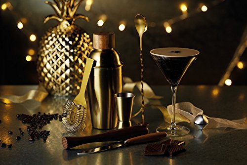 Kitchen Craft Cocktail-Shaker Bar Craft 350ml mit Messingausführung in Gold, Messing, 12 x 17 x 22 cm – Bild 5