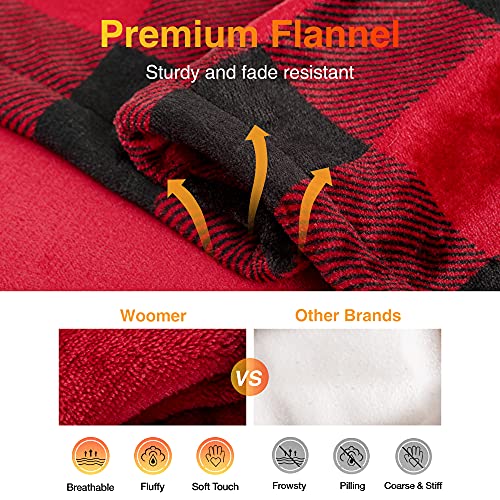 [5 Year Warranty] WOOMER Electric Heated Throw Blanket(50"x 60"), Soft