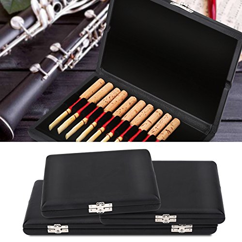 10/12/20pcs Oboe Reed Case Wooden + PU Leather Reed Storage Case Holder Box for Oboe(#3 20 Reeds Case)