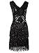 Vijiv 1920s Style Inspired Charleston Sequin Layer Tassel Cocktail Flapper Dress