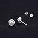 EVERU Sterling Silver Flower Stud Earrings with AAA Freshwater Pearls with a Gift Box