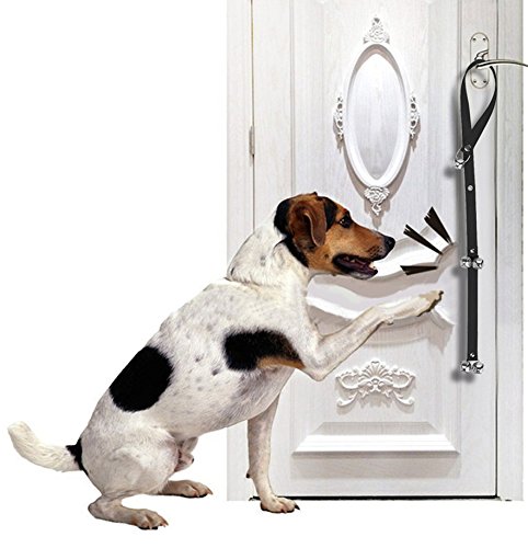 2-Pack-Leather-Dog-Doorbells-Doggie-Potty-Training-Bells-Dog-Bell-for-Housebreaking-with-1-Trainer-Clicker-and-1-Waste-Bag-Dispenser