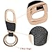 Lecxci Practical Hanging Casual Car Keychain, Home Key Tags Holder for Men Women (2-ring, Rose Gold)