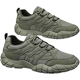 Men's Breathable Low-Top Outdoor Hiking Sneakers - Non-Slip Rubber Sole, Cushioned Insole, Mesh & Upper - All-Terrain Traction for Trail, Gym, Casual Wear - Spring/Fall Trekking Shoes (Solid Color)