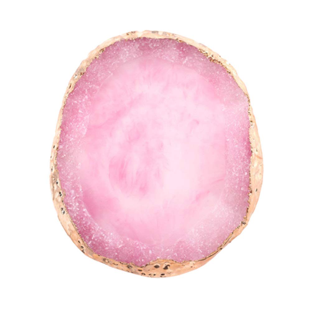 Minkissy Resin Manicure Palette Agate Brim Nails Color Plate Manicure Nail Art Tool (Pink)