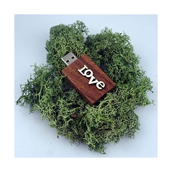 LUCKCRAZY 16 GB Geburtstag Hochzeit Nussbaum USB Flash Drive Geschenk USB 2.0 Thumb USB-Stick aus Holz mit Geschenkbox – Bild 6