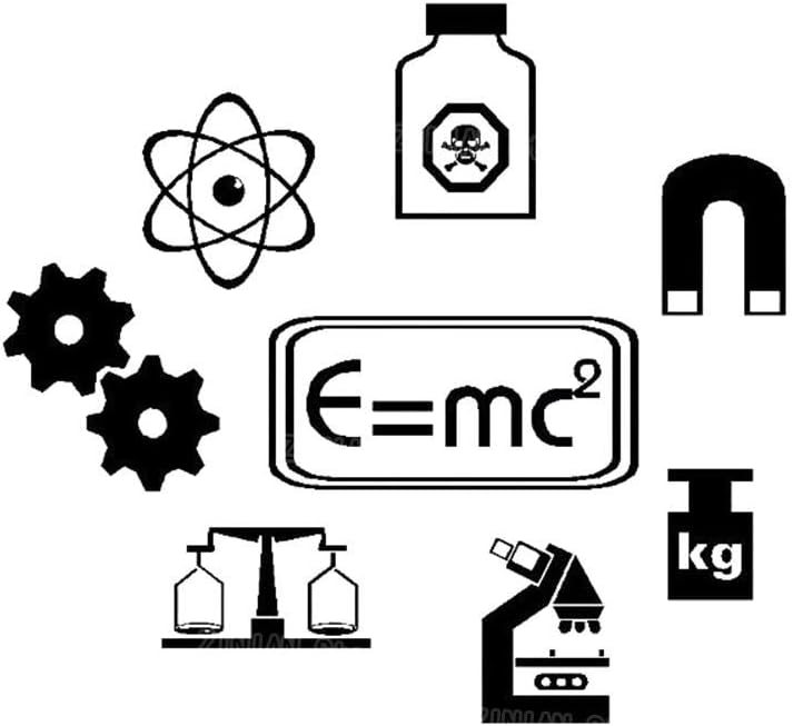 Fórmula Química Pegatinas De Pared Letras Negras Pegatinas De Pared