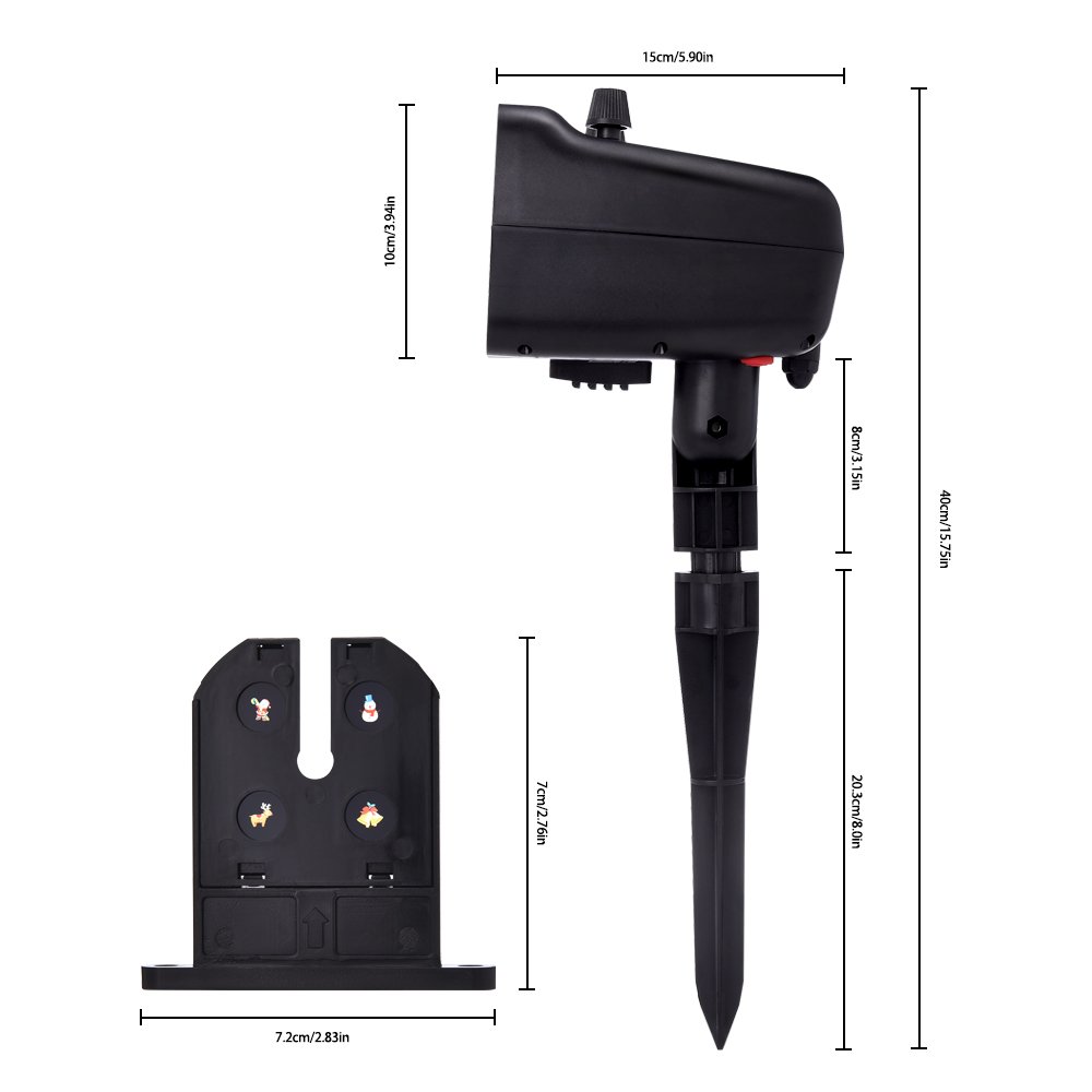 Ominilight 2 in 1 Laser and LED Projector Light，with Green&Red Laser and 4 LED Switchable Patterns, for Holiday, Party, Wedding, Disco