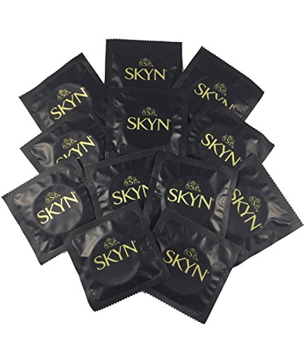 Lifestyles SKYN Premium NON-LATEX Polyisoprene Lubricated Condoms with Silver Pocket/Travel Case (12)