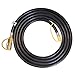 KIBOW 12Ft Low Pressure Propane Quick-Connect Hose- 1/4” Safety Shutoff Valve & Male Full Flow Plug for RVs