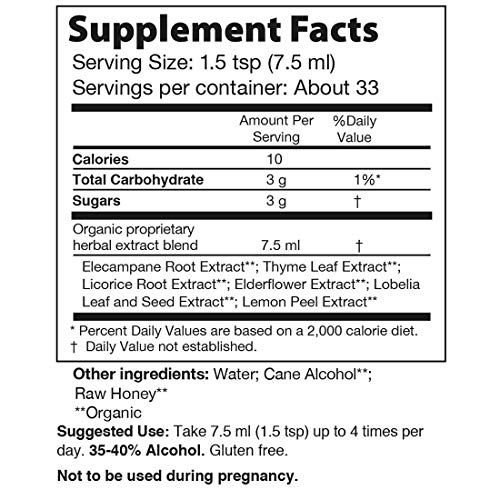 Clear Chest Herbal Bronchial Support Syrup with Organic Herbs + Raw