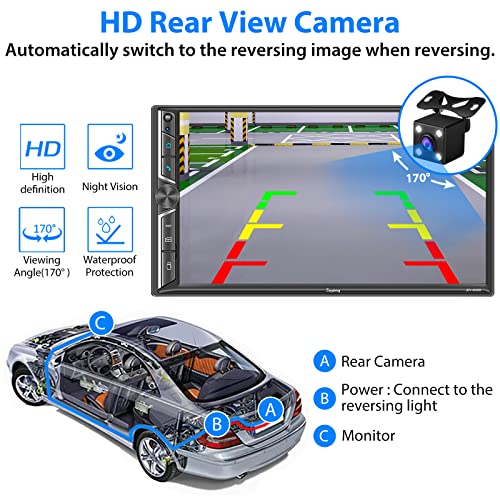 Double Din Car Stereo Radio With Bluetooth, Voice Control Carplay