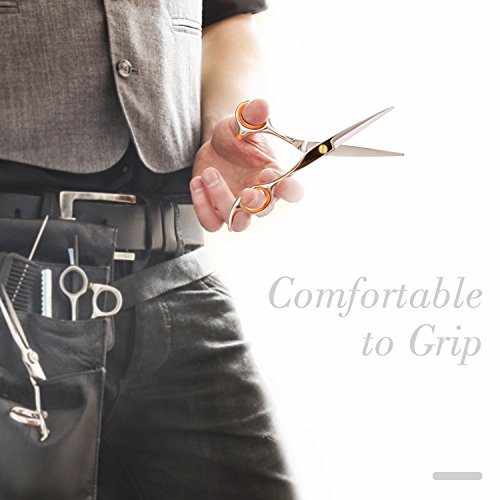 Ameauty Professional Hair Cutting Scissors, 100% Stainless Steel Razor Edge Hairdressing with Antislip Design(6.7" Overall Length)