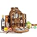 Apollo Walker Picnic Backpack Bag for 4 Person with Cooler Compartment,Wine Bag, Picnic Blanket(45