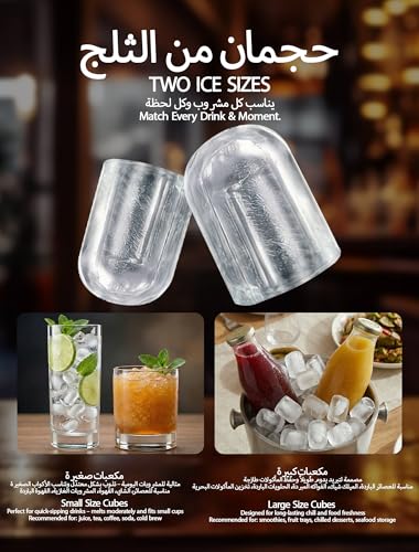 Ottal Ice Maker Countertop with Handle - 9 Bullet Ice Cubes in 6 Mins, Nugget Ice Maker, 12kg/24H, Portable Ice Machine with Scoop and Basket for Home, Kitchen, Camping, RV (Black)