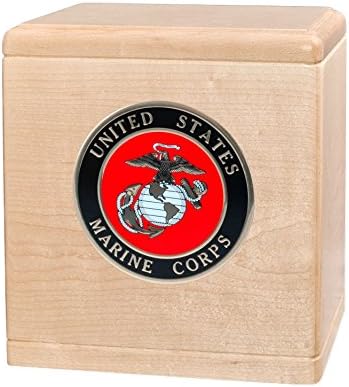 Wood Cremation Urn - Maple Freedom Military (Army)
