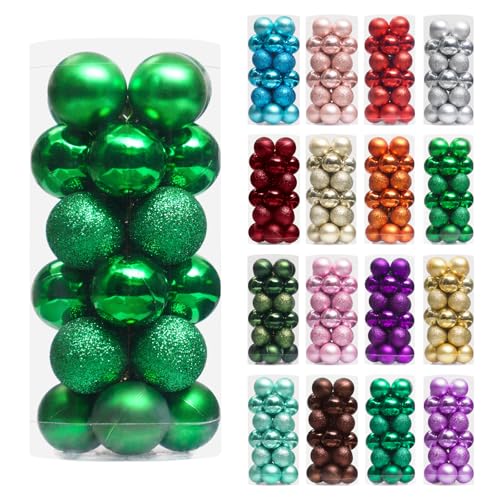 XmasExp Mini Christmas Ball Ornaments Shatterproof