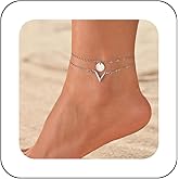 Erimberate Bohemian Layered Disc Ankle Bracelet Gold Initial V Ankle Chain Bracelet Layered Letter V Beach Anklet Chain Small Coin Foot Chain Anklet Summer Beach Foot Chain Jewelry for Women