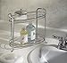 mDesign Free Standing Bathroom Storage Shelves for Towels, Soap, Candles, Tissues, Lotion, Accessories - 2 Tiers, XL, Chrome