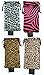 Edge I-Wear 4 Pack Leopard Microfiber Sunglass Pouch for Glasses Phones or Gadgets B04-LE-MIX-4