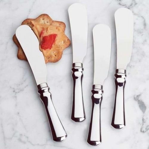 Set of 4 Stainless Steel Cheese Appetizer Spreaders Spreading Knives