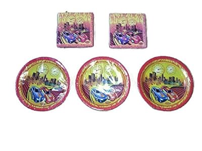 Race Car Nascar Fans Celebration Birthday Party Plates (24) Napkins (32)