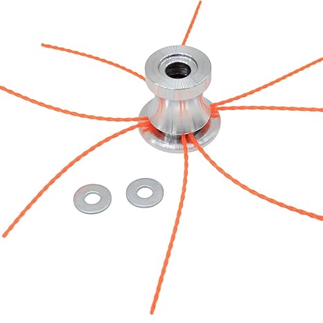 SWNKDG Aluminium Fadenkopf Rasentrimmer Kopf Doppelfadenkopf Fadenspule Nylonfaden für Benzin Motorsense Rasentrimmer, Twist 