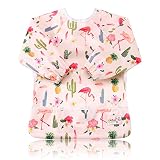 OHBABYKA Baby Waterproof Sleeve Bib Long Sleeve Bibs for Infant Toddler,6-24 Months
