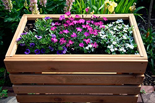 dobar Dekoratives Hochbeet aus Holz (Kiefer, braun) für Garten: Tischbeet Bausatz für Gemüse, Kräuter, Blumen, Beet Pflanzbeet für Terrasse, Balkon – Bild 9