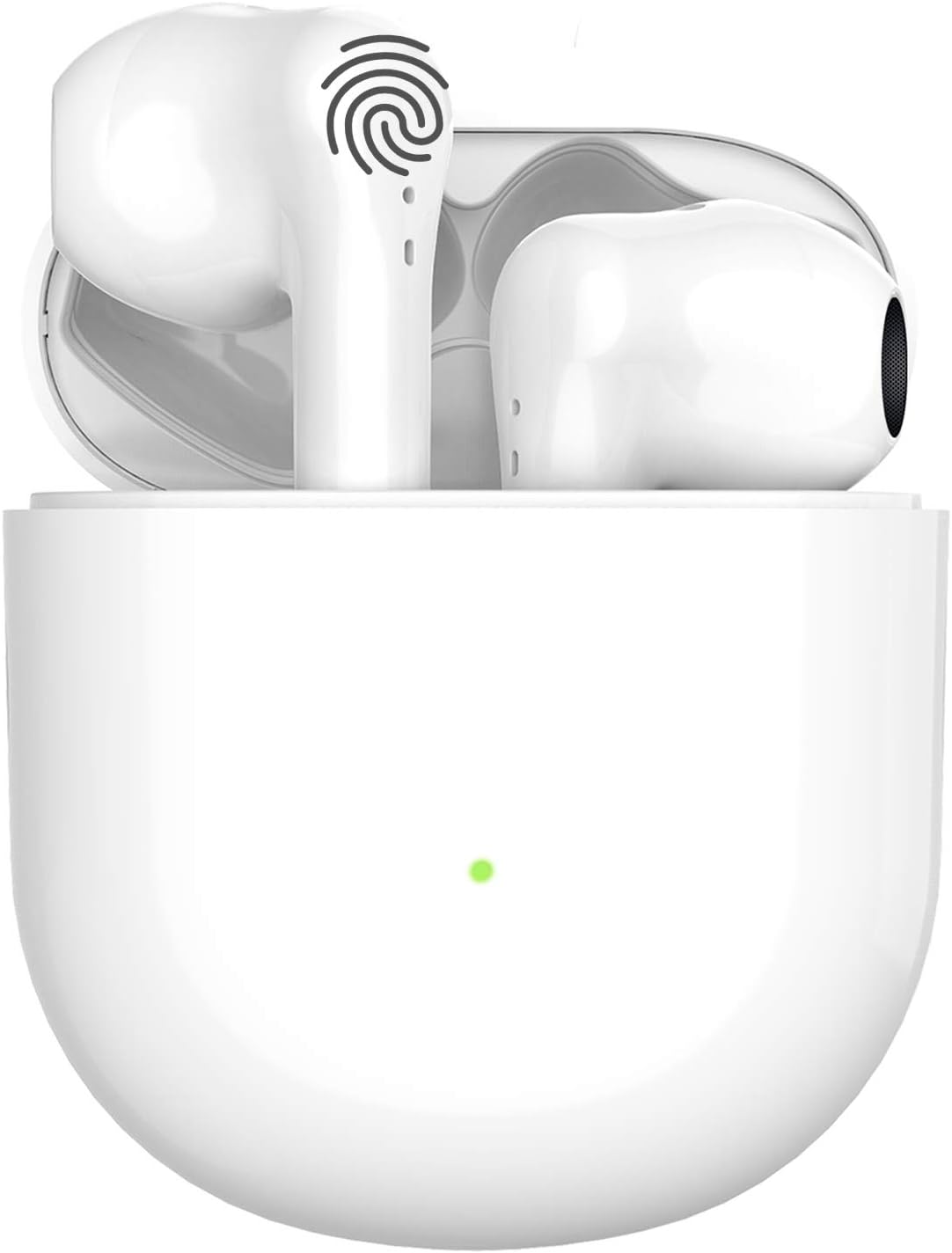 Wireless Headphones Bluetooth 5.0 Wireless Ear Buds Built in Mic in Ear Buds Noise Cancelling Earphones with Charging Case Touch Control Sport Headsets for Apple/iPhone/Android/Samsung (White): Home Audio & Theater